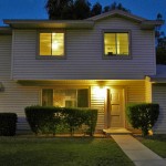 front view of Tempe town home for sale at dusk